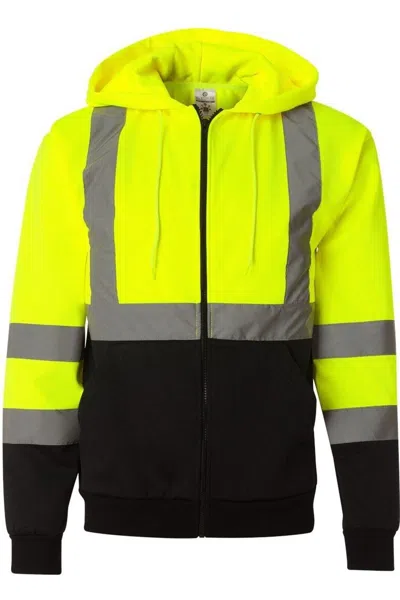 Kishigo Hi-vis Full-zip Hooded Sweatshirt In Multi