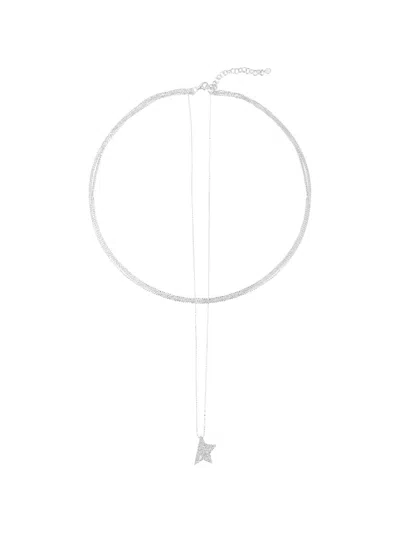 Kismet By Milka 14k White-gold Comet Diamond Necklace
