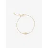 Kismet By Milka Womens Yellow Gold Ankh 18ct Gold And 0.03ct Diamond Chain Bracelet In Gold