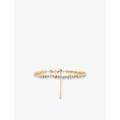 Kismet By Milka Womens Yellow Gold Curium 18ct Gold And Diamond Bracelet