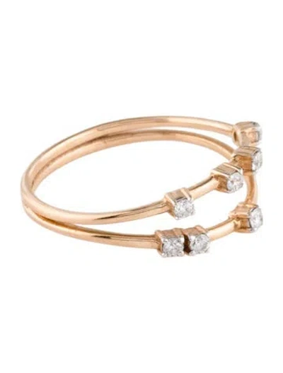 Pre-owned Kismet By Milka X The Alkemistry 14k Diamond Double Band In Multi