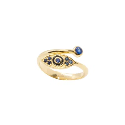 Kismet Jewels Women's Blue / Gold Nazar Sapphire Ring