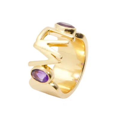 Kismet Jewels Women's Gold / Pink / Purple Seveneightsix Amethyst Ring