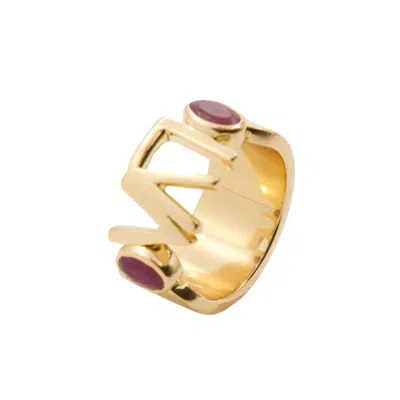 Kismet Jewels Women's Gold / Red Seveneightsix Ruby Ring
