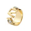 Kismet Jewels Women's Gold / White / Blue Seveneightsix Aquamarine Ring