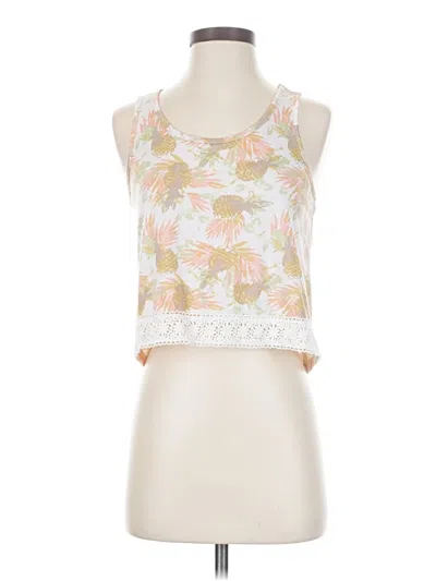 Pre-owned Kiss & Cry Tank Top White Halter Neckline Tops