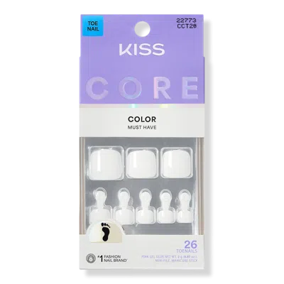 Kiss Core Color Press On Toenails - Toe-tally Yours In Transparent