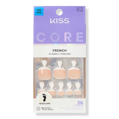 Kiss Core French Press On Toenails - Two Of A Kind In Neutral