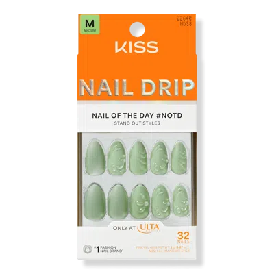 Kiss Drip Press On Nails - Dancing Heart In Green