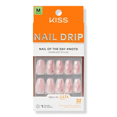 Kiss Drip Press On Nails - Harmonious In Pink