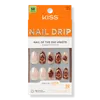 Kiss Drip Press On Nails - Lively Whisper In Neutral