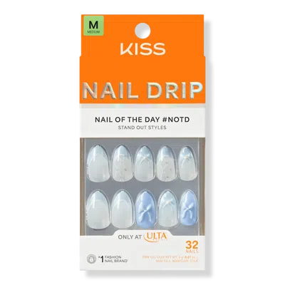 Kiss Drip Press On Nails - Playful Drift In White