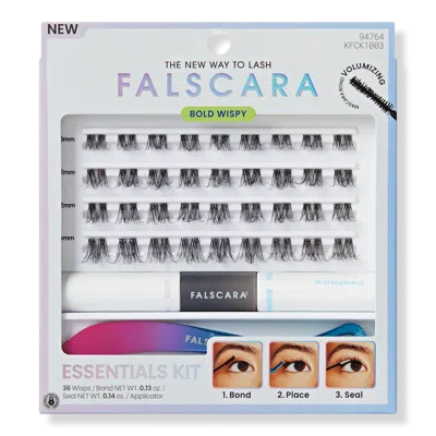 Kiss Falscara Starter Kit Lash Extension Kit - Bold Wispy In Gray
