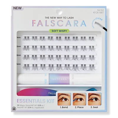 Kiss Falscara Starter Kit Lash Extension Kit - Soft Wispy In White