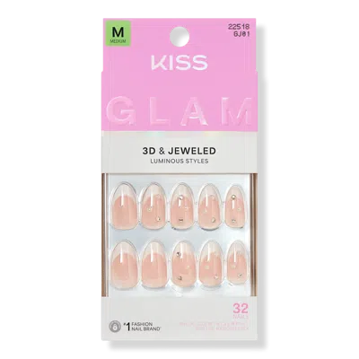 Kiss Glam Jeweled Press On Nails - Serendipity Awaits In Transparent