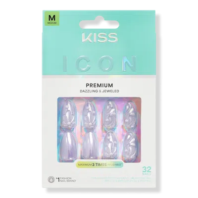 Kiss Icon Premium Press On Nails - Remarkable In Metallic