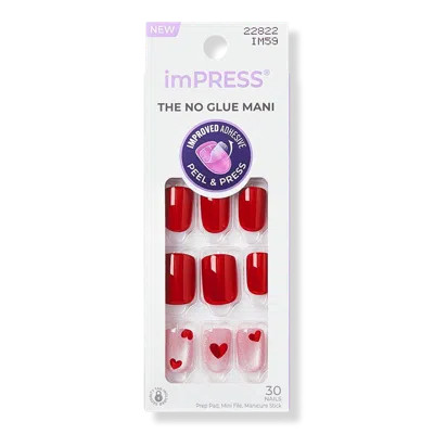 Kiss Impress Design Press On Nails - Good 4 You In Red