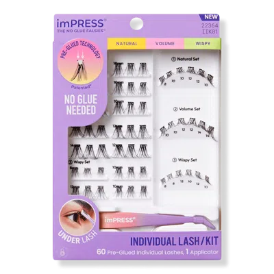 Kiss Impress Individual Pre-glued Lash Clusters Kit In Purple