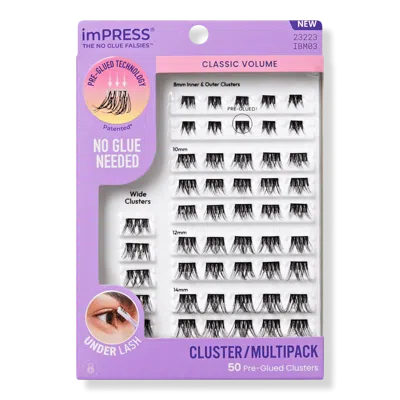 Kiss Impress Multipack Pre-glued Lash Clusters Kit - Classic Volume In Purple