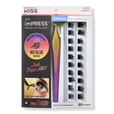 Kiss Impress Press-on Falsies Eyelash Clusters, Glamorous