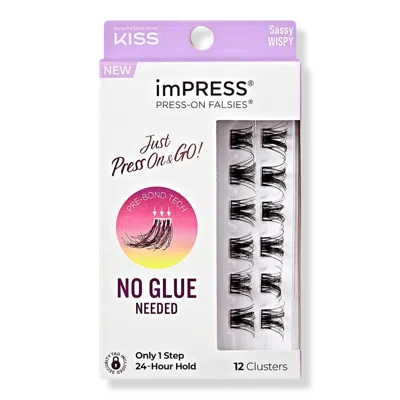 Kiss Impress Press-on Falsies Eyelash Clusters, Sassy Wispy