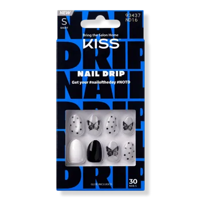 Kiss Nail Drip Glue-on Fake Nails - Mocha Drip
