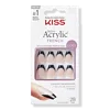 Kiss Salon Acrylic French Color Press On Nails - Flame In Orange