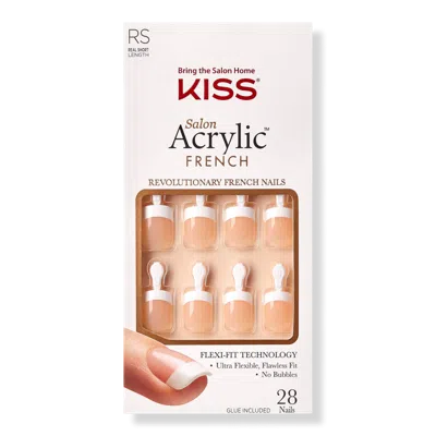 Kiss Salon Acrylic French Manicure Fashion Nails - Power Play
