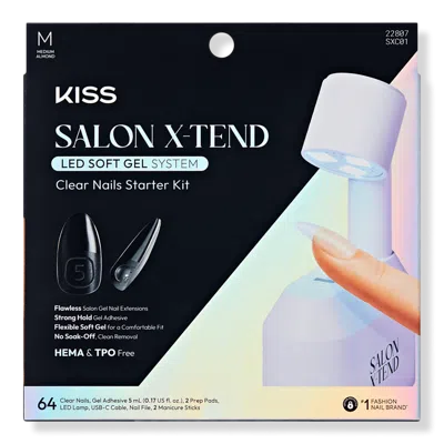 Kiss Salon X-tend Press On Nails Led Gel Nail Kit In Purple