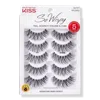 Kiss So Wispy False Eyelashes Multipack, 5 Pairs - #01