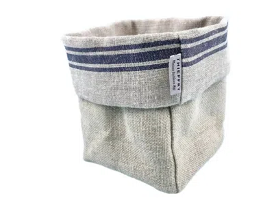 Kiss That Frog Thieffry Monogramme Bread Basket In Blue