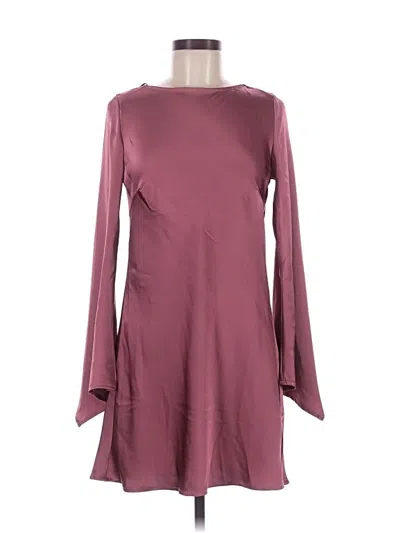Kiss The Sky Casual Dress In Burgundy