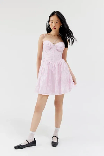 Kiss The Sky Rush Underwire Mini Dress In Pink, Women's At Urban Outfitters