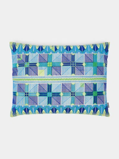 Kissweh Ensaf Hand-embroidered Cotton Cushion (15.5in/40cm)