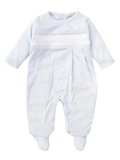 Kissy Kissy Baby Boy's Charmed Smocked Cotton Footie In Blue