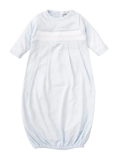 Kissy Kissy Baby Boy's Charmed Smocked Cotton Sleeper Gown In Blue