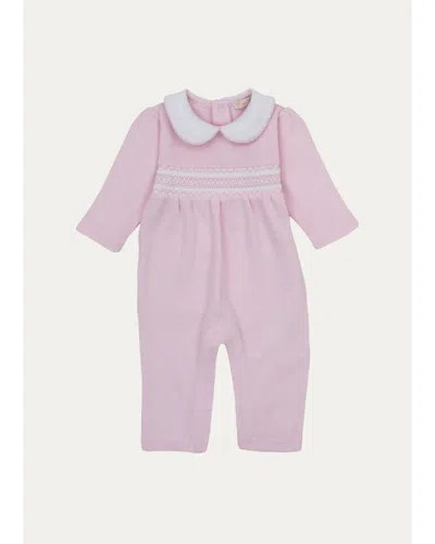 Kissy Kissy Kids' Baby Girl's Embroidered Cotton Coverall In Pink