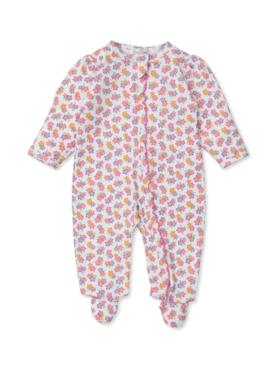 Kissy Kissy Baby Girl's Floral Cotton Footie In Neutral