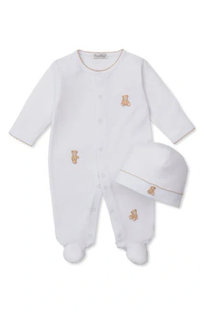 Kissy Kissy Babies'  Bear Embroidered Footie & Hat Set In Multi