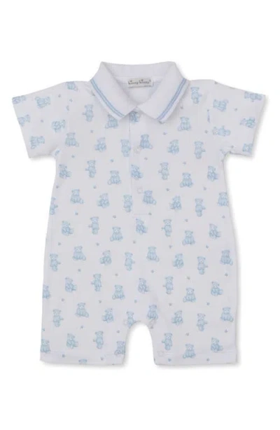 Kissy Kissy Babies'  Bear Print Romper In Blue