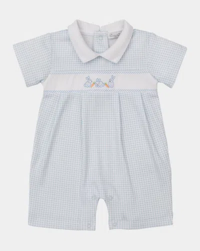Kissy Kissy Kids' Boy's Baby Bunny Patch Playsuit In Blue