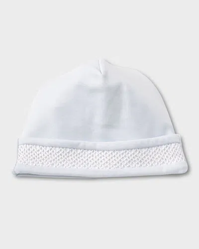 Kissy Kissy Boy's Hand-smocked Pima Cotton Baby Hat In Light Blue