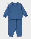 Kissy Kissy Boy's Helicopter Resuce Two-piece Ribbed Set In Blue