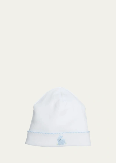 Kissy Kissy Kids' Boy's Premier Cottontail Hollows Hat In White/lt Blue
