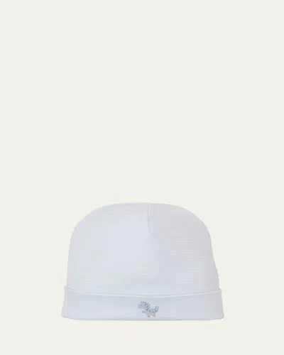 Kissy Kissy Kids' Boy's Sce Dino District Hand-embroidered Hat In Blue