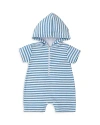 Kissy Kissy Boys' Hooded Terry Romper - Baby In Light Blue