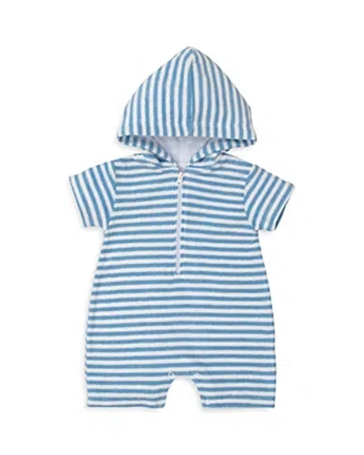 Kissy Kissy Boys' Hooded Terry Romper - Baby In Light Blue