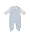 Kissy Kissy Boys' Shirt & Jacquard Overalls Set - Baby In Blue