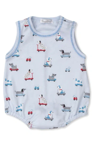 Kissy Kissy Babies' Bubble Pima Cotton Romper In Light Blue