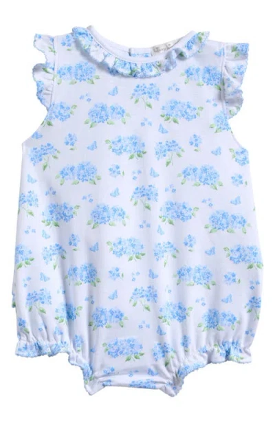 Kissy Kissy Babies'  Bubble Pima Cotton Romper In Light Blue